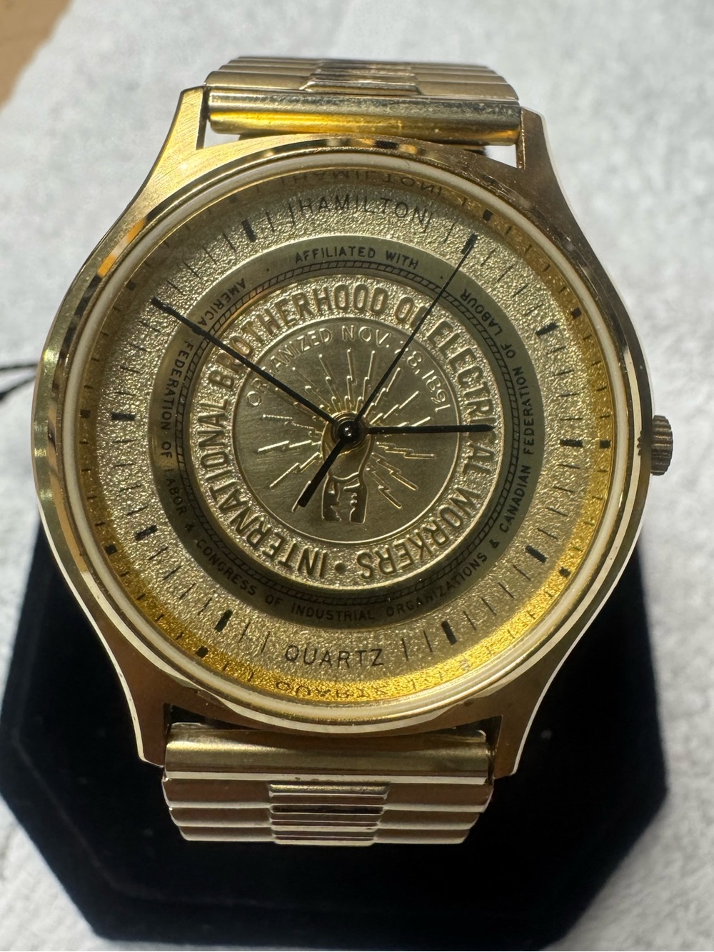 #103 Hamilton International Brotherhood of Electrical Workers Commemorative Watc